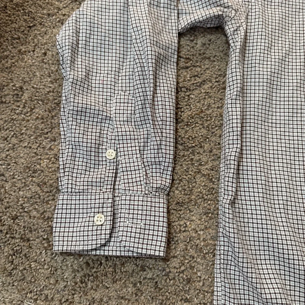 Polo Ralph Lauren Dress Shirt Boys XL 20‎ Blue Beige Plaid Blake Button Up